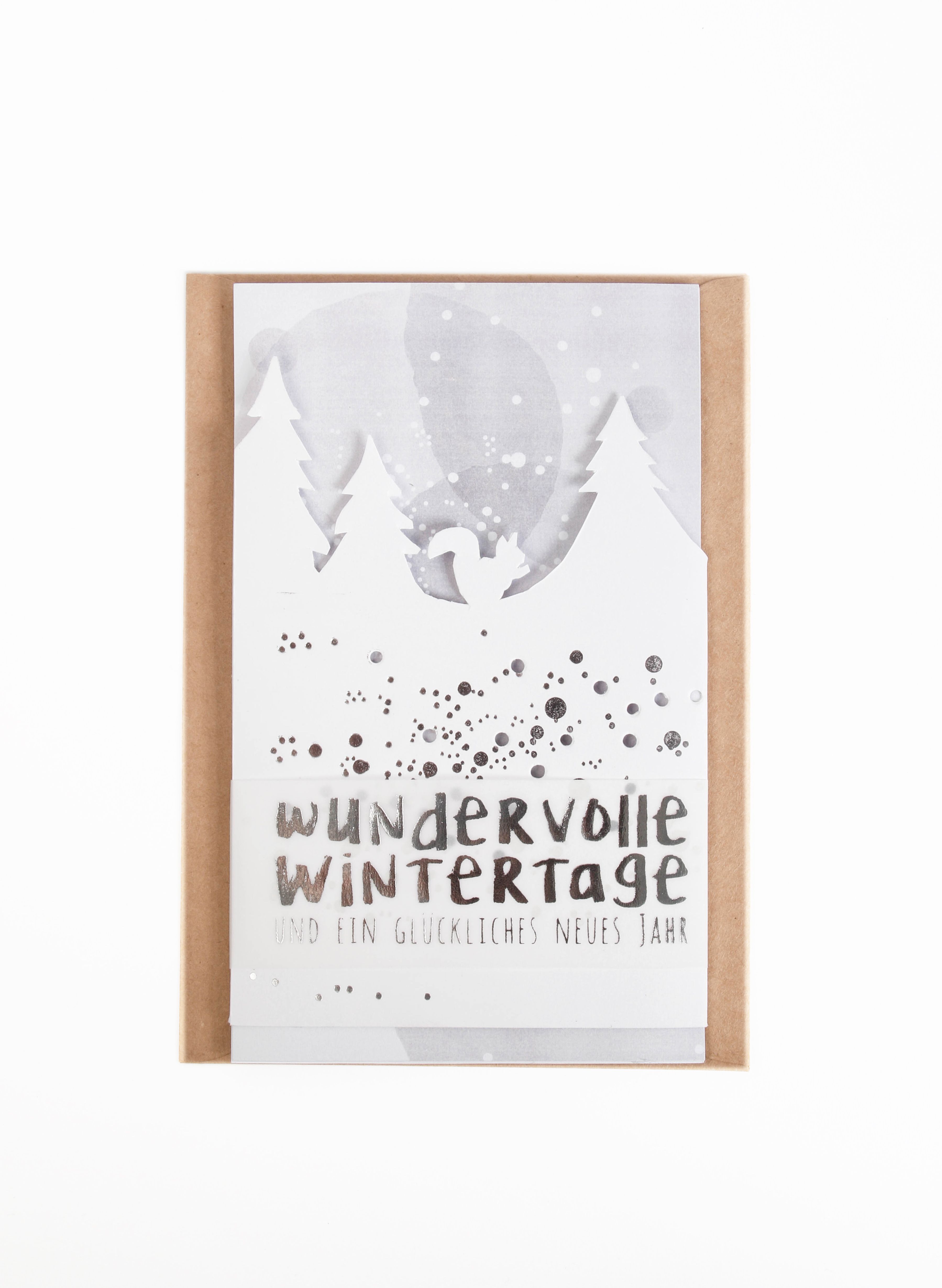 Fensterbildkarte "Wundervolle Wintertage"
