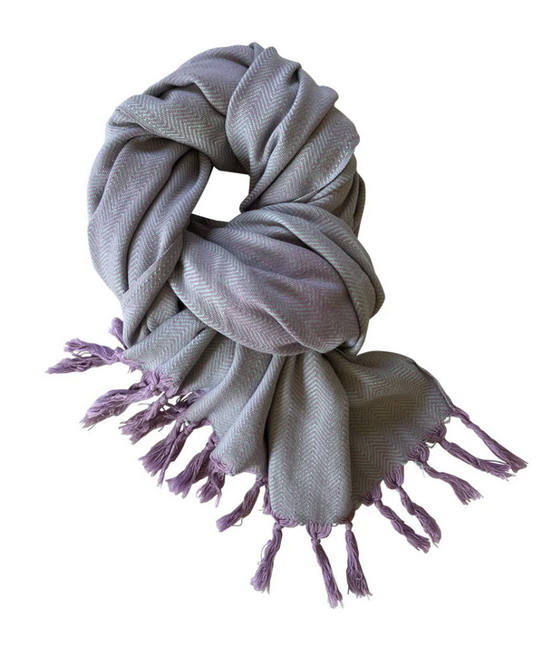 Baumwolltuch lila/marina Pastell